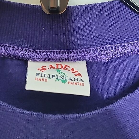 Philippines Mayon Volcano Hand Painted T Shirt Size Large - Picture 3 of 5